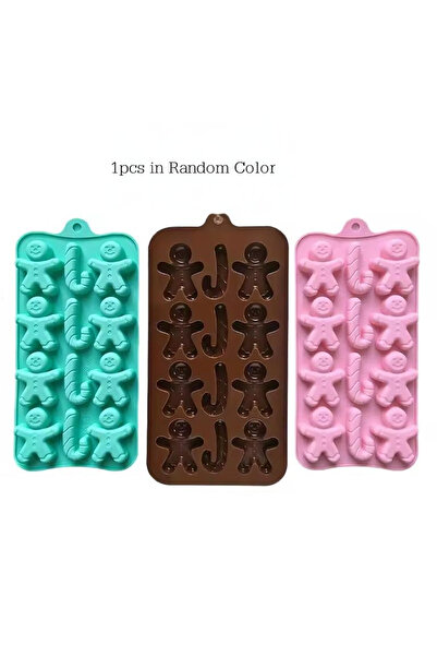 Choice Style-D 1pc 1Pc Xmas Gingerbread Man Cane Shaped Silicone Mold Used For DIY Candy Chocolate Cake Dec