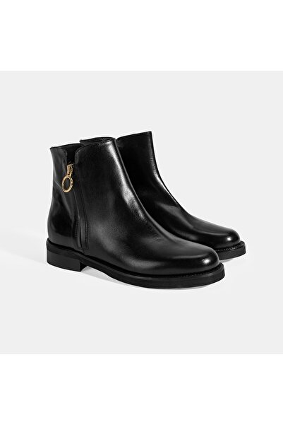 Desa Luca Grossi Women's Black Zippered Leather Boots