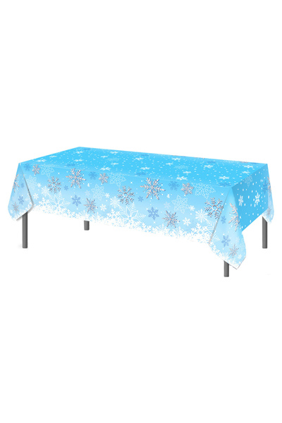 Choice مفرش طاولة ندفة الثلج مقاس 130×220 سم، ديكور حفلات شتوية مجمدة، ندفة ث...