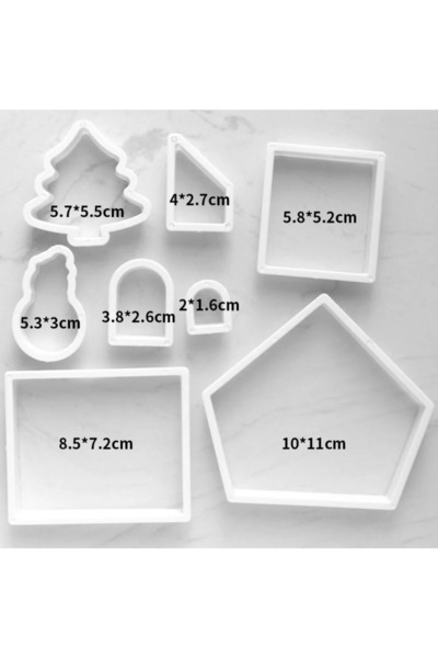 Choice 8 قطع من قوالب خبز الزنجبيل ثلاثية الأبعاد لعيد الميلاد، مجموعة قوالب ...