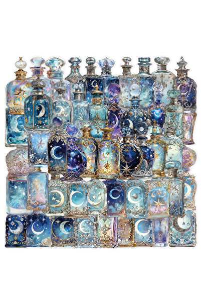 Choice ملصقات قمر ساطع متعددة الألوان، 50 قطعة، ملصقات قمر ساحرة، ملصقات يدوي...