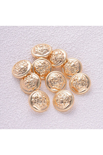 choice2 10 قطع من رؤوس أسد ذهبية اللون بتصميم عتيق، مقاس 15 مم، ذات قاعدة معد...