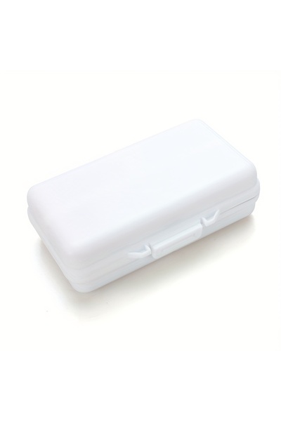 Choice White Portable Foldable USB Flash Drive Organizer Box with Lid-Lightweight PP Material,Multi-Compart