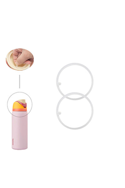 Choice حلقة مانعة للتسرب من السيليكون قابلة للاستبدال، قطعتان شفافتان، لأكواب...