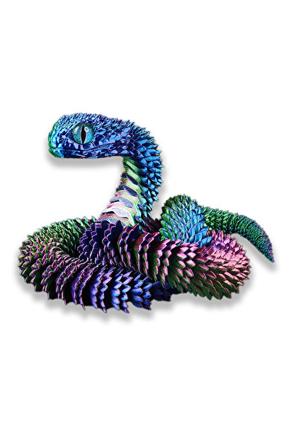 Choice 45 سم 06 عيون ثلاثية الأبعاد ملونة عشوائية مطبوع ثعبان مفصل متحرك محاك...