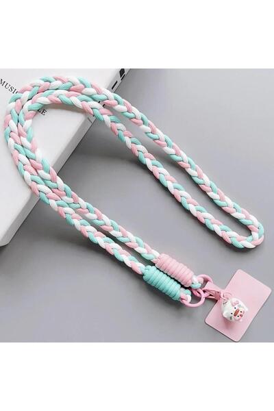 Choice1 بوليستر / نايلون وردي أبيض أخضر 1 قطعة حبل كروس عالمي للهاتف المحمول ...