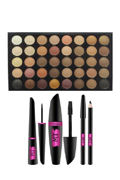 MT 40 Renkli Göz Far Paleti Ve Rimel,eyeliner,göz Kalemi Seti