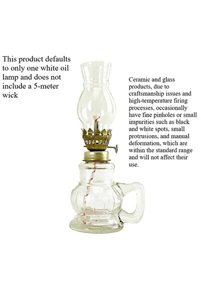 Choice مصباح زيت أبيض 1 حامل شمعة الكيروسين الرجعية مصباح زيت مقاوم للرياح مع...