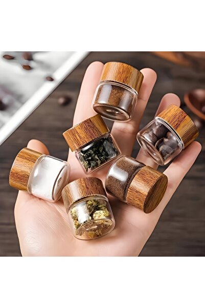 Choice 6pcs 6 - Pack Mini Glass Dispenser Bottles - Ounce Portable Containers, Suitable for Traveling, Picn