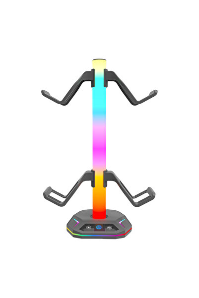APWIKOGER RGB RGB Headphone Stand Controller Hook 9 Light Modes for Desk Controller Stand Hanger Desktop Displ