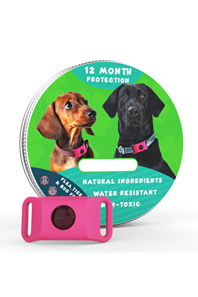 Choice Pink Adjustable pet plant essential oil collar to repel fleas and ticks Pet insect repellent collar