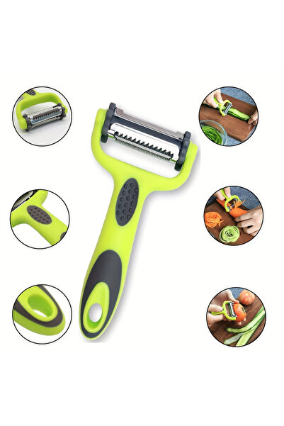 choice2 GPQ3N1 أخضر رمادي 1 مقشرة ثلاثة في واحد بشفرة دوارة من الفولاذ المقاو...