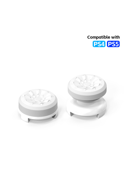 Choice White For PS4 PS5 PS4 PS5 Performance Thumb Grips (2-Pack) - High & Lo...