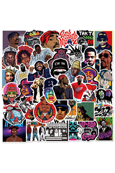 Choice ملصقات هيب هوب متعددة الألوان، 50 قطعة، ملصقات دي جي راب، ملصقات اصنعه...