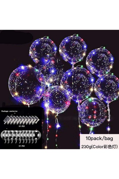 Choice 10 قطع 20 بوصة ملونة 10 قطع 20 بوصة بالونات مضيئة تتوهج في الظلام مع س...