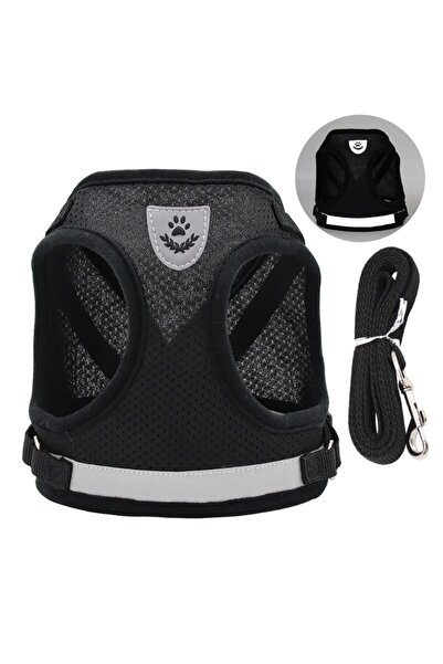 Choice XL black Pet Dog Tshirt Leash Leash Under Vest Harnesses Mesh Breathable Adjustable Easy Control Ref