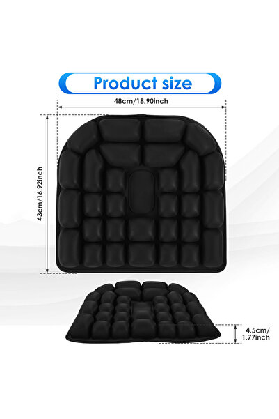 Choice وسادة مقعد قابلة للنفخ بتصميم مركز مجوف قطعة واحدة، وسائد هوائية ثلاثية الأبعاد، وسادة سفر خفيفة الوزن وجيدة التهوية