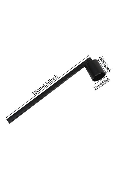 Choice أداة تشذيب فتيل الشموع الجديدة باللون الأسود، أداة إطفاء طفاية حريق من الفولاذ المقاوم للصدأ المصقول