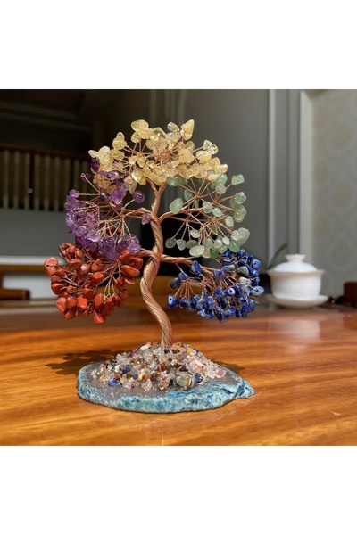 Choice شجرة بونساي من الأحجار الكريمة العتيقة عشوائية قطعة واحدة مع أحجار كري...