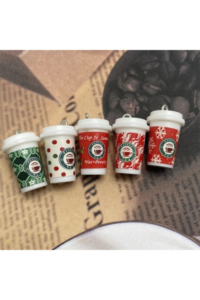 Choice 10 قطع مزيج 10 قطع لطيف عيد الميلاد فنجان القهوة الراتنج سحر مضحك زجاج...