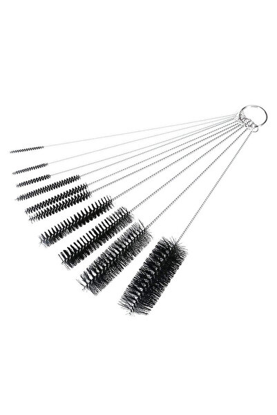 Choice Black 10Pcs Nylon Stainless Steel Tube Cleaning Brushes Set For Drinking Straws Glasses Keyboards Je