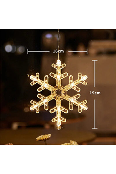 Choice زينة نافذة سانتا كلوز على شكل ندفة ثلج LED لتزيين المنزل وعيد الميلاد ...