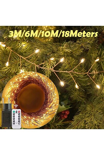 Choice أضواء خرافية بيضاء دافئة بمقبس أوروبي بطول 6 أمتار و200 مصباح LED و500...