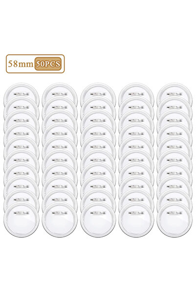 Choice مجموعة صنع شارة دائرية 58 مم - 50 قطعة 10/30/50 قطعة، لوازم أزرار الدبابيس المخصصة لعلامات الأسماء