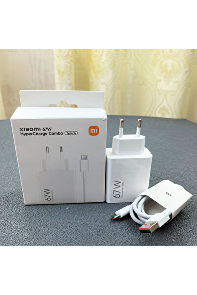 Xiaomi EU charger set Mi 14T 13T 13 Pro Fast Charger QC3.0 67W EU Turbo Charge Adapter 6A Type C Cable For