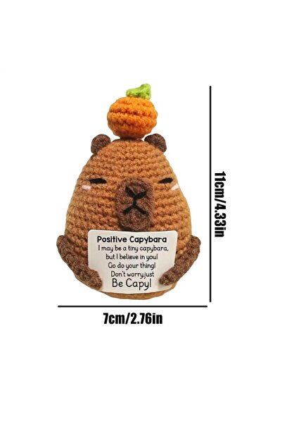 Choice كما هو موضح دمية كابيبارا إيجابية للحيوانات الكروشيه مع بطاقة زينة سطح...