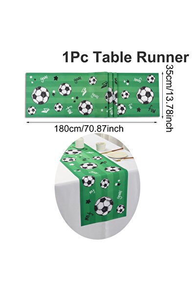 Choice مفرش طاولة كرة قدم 180×35 سم، ديكورات مفرش طاولة كرة قدم من البوليستر،...