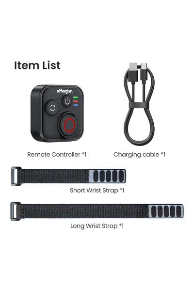 PROBTY جهاز تحكم عن بعد بلوتوث باللون الأسود لكاميرا GoPro Hero 13 12 11 10 9...