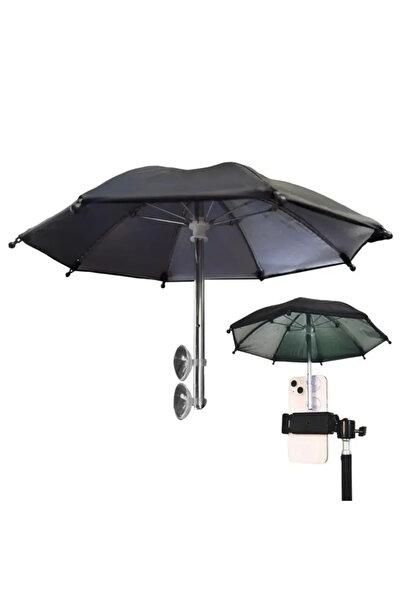 Choice واقي شمس أسود للهاتف | غطاء واقي شمس عالمي مضاد للتوهج مع حامل تثبيت لهاتف iPhone وSamsung