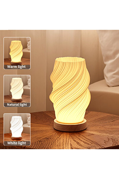 Choice مصباح مكتبي ثلاثي الأبعاد من الطراز 2، مصباح بجانب السرير لغرفة النوم، مصابيح مكتب قابلة للتعتيم بثلاثة مستويات، ضوء ليلي LED من Coff