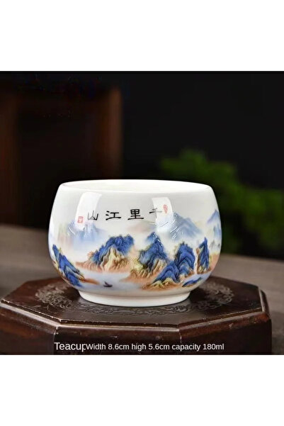 Choice 180ml 1pc Porcelain cup Portable Exquisite Lamb Fat Jade White Porcelain Tea Cup Handmade Ceramic Te