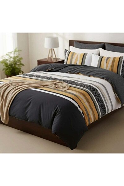 DREAM FASHION Bed sheet with duvet cover set 6Pcs