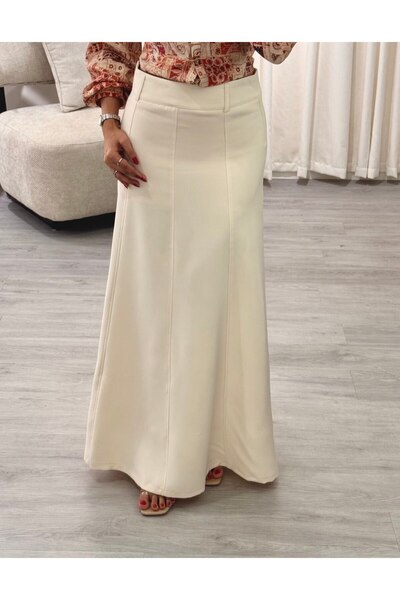 SELSAL long off-white skirt