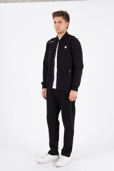 Marco Ferry Fleece-Lined 3 Thread Winter Tracksuit Set Black 5721-S