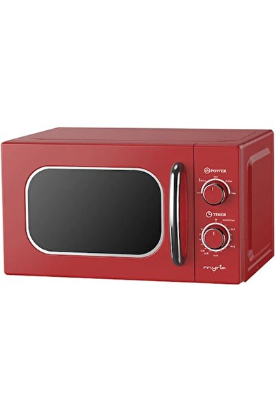 MyRia microwave oven, 20 L, 700 W, timer, 5 power levels, red