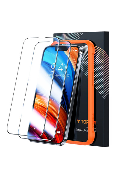 TORRAS iPhone 14 Pro Max Screen Protector – Diamond Shield 9H Tempered Glass Full Coverage Anti-Fingerprint