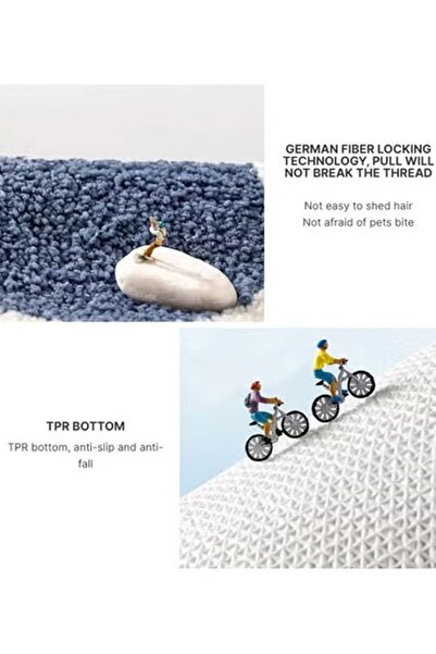 Generic Bathroom Rug 40*60cm Bath Mat Non-Slip Area Rug, Machine Washable and Water Absorbent