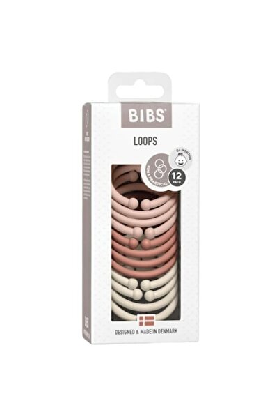 Bibs Πακέτο 12 τεμαχίων Loops - Ροζ, Ξυλόκουκ & Ιβουάρ (Κλιπς από πολυπροπυλέ...