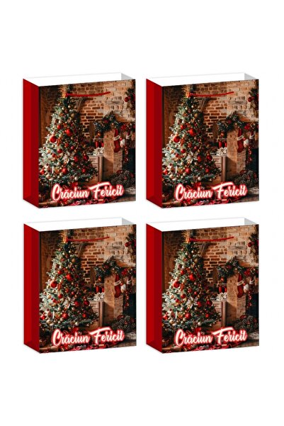 SONORH Set of 4 Christmas Gift Bags, 55x43x15 cm, Premium Holiday Themed Desi...
