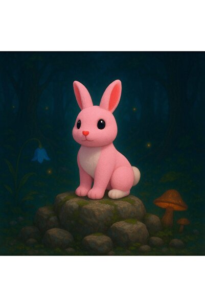 PrintForge Фигурка на зайче Hopdash, 3D съчленена, PrintForge, 5x4x4 см, PLA,...