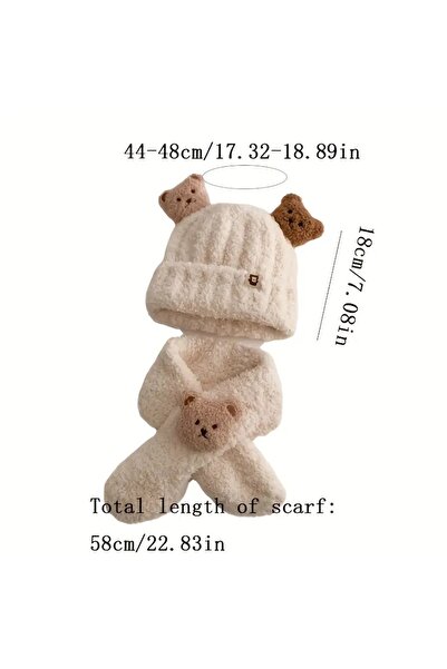 Dodemert Home Милий жовтий ведмедик з капюшоном і підібраним шарфом