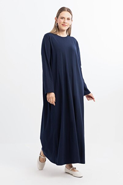 ALLDAY Indigo-Μακρυμάνικο Φόρεμα Εσωτερικής Φόρμας