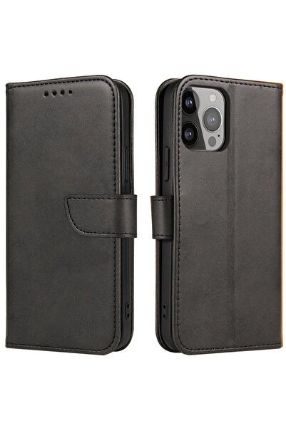 Hurtel Husă magnetică cu clapă și portofel pentru Tecno Spark 10 Pro - neagră