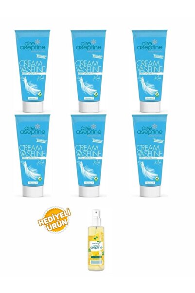 CIRE ASEPTINE 6 Adet Klasik Vazelin Tüp 75 Ml+Limon Kolonyası 100 ml Sprey He...