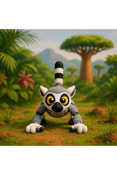 PrintForge Фигурка на лемур Boundbouncer, 3D шарнирна, PrintForge, 8x6x2 см, ...