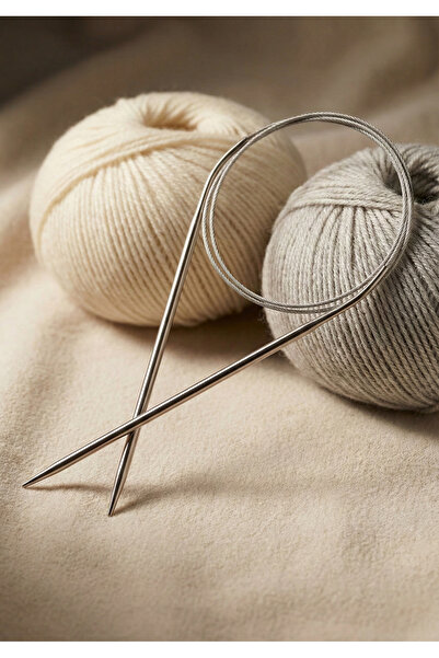 Hobi Dünyası Dikişsiz Projeler için - Titanyum Uçlu Çelik Misinalı Şiş - (100cm)